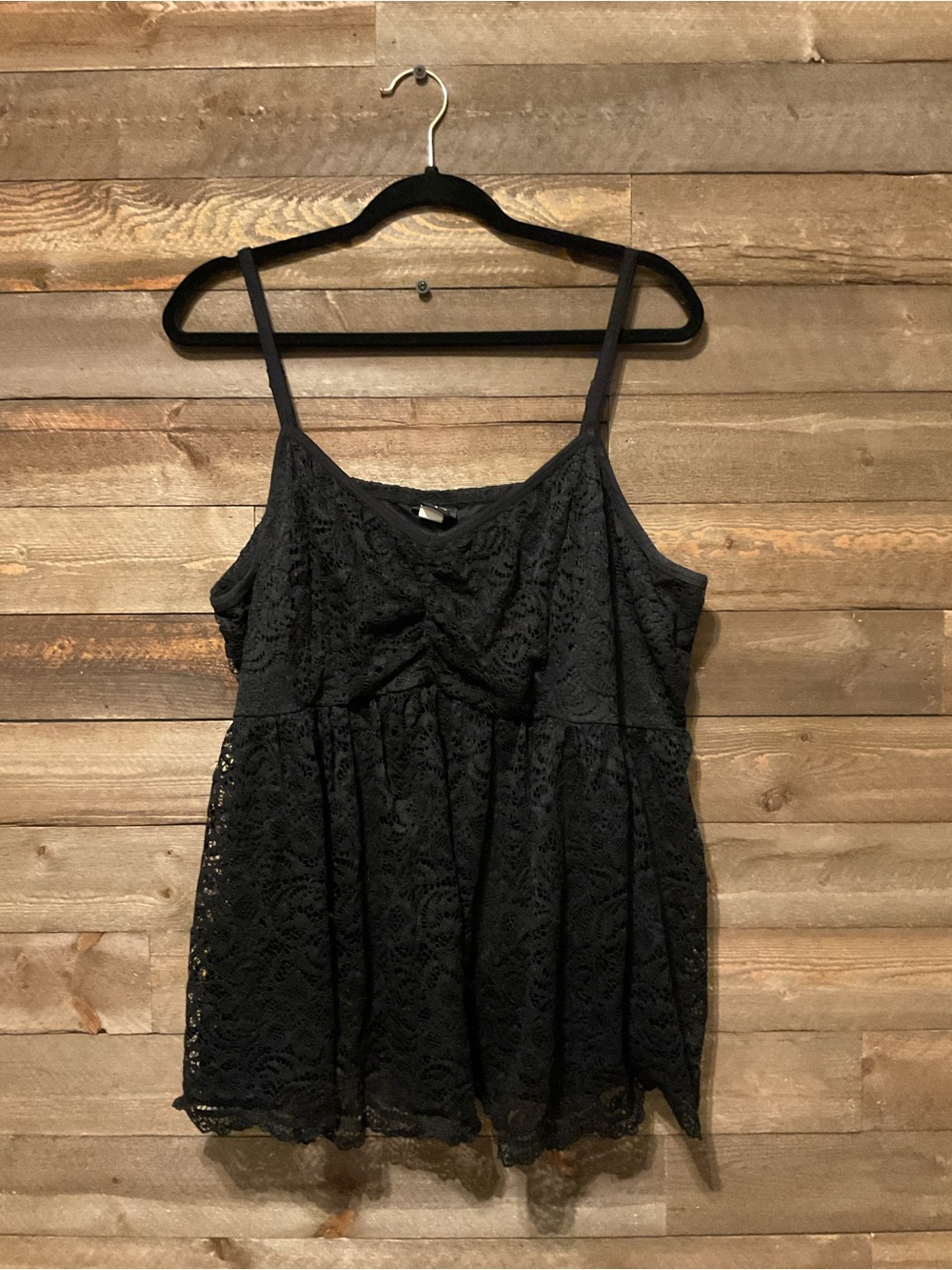 TORRID Spahgetti Strap Black Lace Babydoll Top Women’s Size 3X